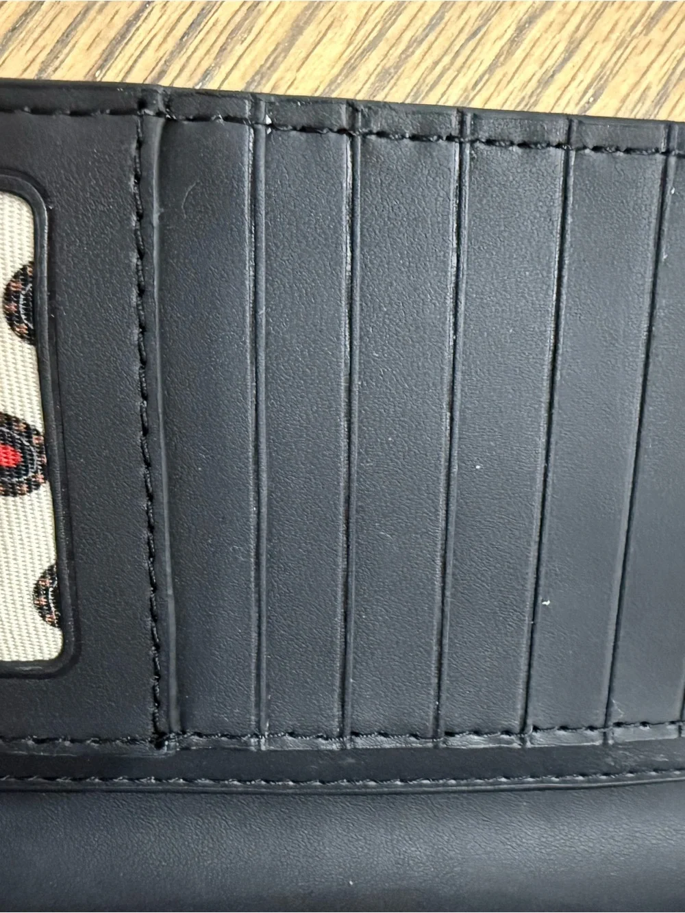 Vera Bradley Black Leather Tab Wallet